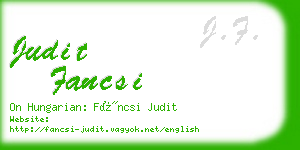 judit fancsi business card